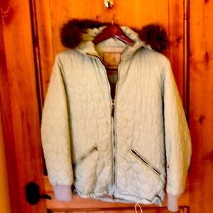 Authier ski jacket with fur trimmed hood